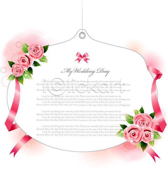 사람없음 EPS 카드템플릿 템플릿 결혼 꽃 꽃백그라운드 리본 백그라운드 식물 잎 장미 장식 청첩장 카드(감사) 틀 패턴 프레임
