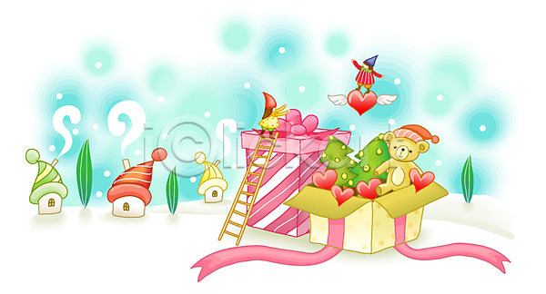 사람없음 EPS 일러스트 가로 건물 겨울 겨울배경 계절 나무 날개(비행) 눈(날씨) 리본 백그라운드 사다리 선물 선물상자 쇼핑 연기 오브젝트 요정 원형 이벤트 인형 장식 주택 크리스마스트리 하트