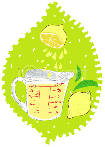 사람없음 EPS 생활아이콘 아이콘 계량컵 나뭇잎 레몬 레몬주스 레몬즙 백그라운드 생활용품 세로 음식 주방 주방용품
