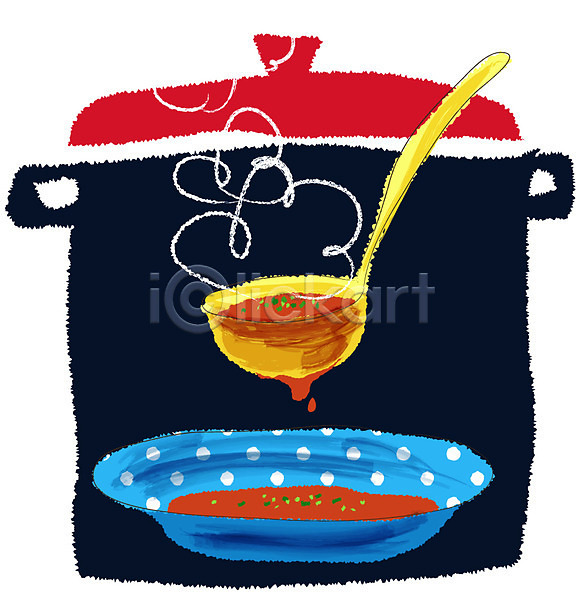 사람없음 EPS 생활아이콘 아이콘 국자 그릇 냄비 물방울무늬 백그라운드 생활용품 세로 수프 음식 접시 주방 주방용품