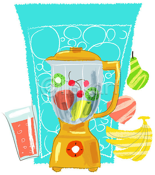 사람없음 EPS 생활아이콘 아이콘 가전제품 과일 레몬 믹서 바나나 배(과일) 백그라운드 복숭아 사과(과일) 세로 음식 잔 전자제품 주방 주방용품 주스 체리 컵 키위