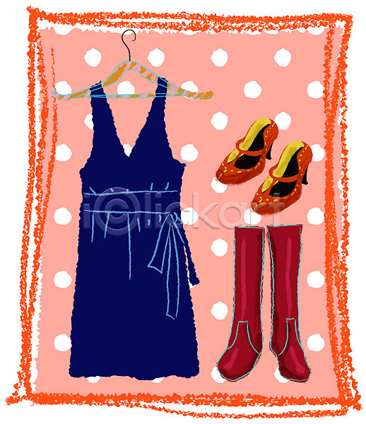 사람없음 EPS 생활아이콘 소품아이콘 아이콘 구두 드레스 물방울무늬 백그라운드 부츠 생활용품 세로 신발 오브젝트 옷 옷걸이 원피스 테두리 틀
