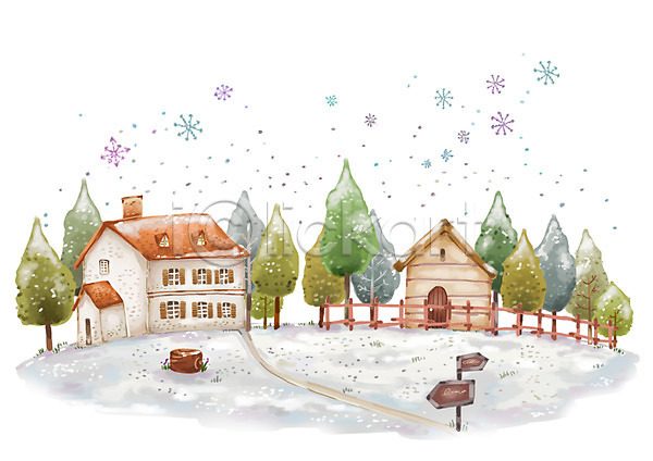 사람없음 PSD 일러스트 가로 건물 건축 겨울 겨울배경 계절 기 깃발 나무 눈(날씨) 눈꽃 백그라운드 시설물 야외 울타리 자연 주택 표지판 풍경(경치) 현대건축