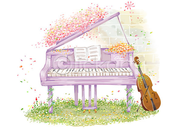 사람없음 PSD 일러스트 가로 건반 건반악기 계절 꽃 바이올린 백그라운드 벽 벽돌 봄 봄배경 식물 악기 악보 음악 자연 풍경(경치) 피아노(악기) 현악기 활