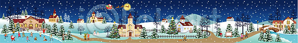 사람 어린이 어린이만 여러명 EPS 일러스트 겨울 겨울배경 계절 교회 나무 눈(날씨) 달 루돌프 백그라운드 산 산타클로스 선물 스케이트장 썰매 야외 주택 크리스마스 크리스마스장식 크리스마스트리