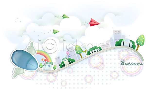 사람없음 EPS 일러스트 가로 건물 구름(자연) 나무 날개(비행) 마우스 무지개 물방울무늬 백그라운드 비즈니스 빌딩 새싹 울타리 원형 이벤트 종이비행기 주택 풍선