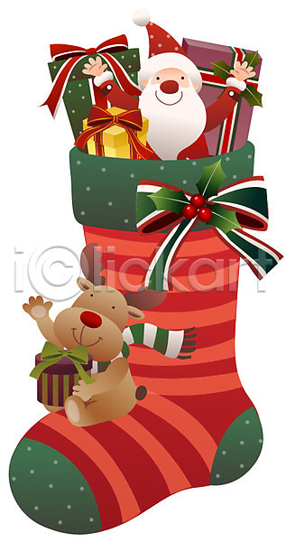 EPS 일러스트 계절 기념일 루돌프 리본 산타캐릭터 산타클로스 상자 선물 선물상자 양말 오브젝트 장식 종교 크리스마스 크리스마스용품 크리스마스장식 크리스마스카드