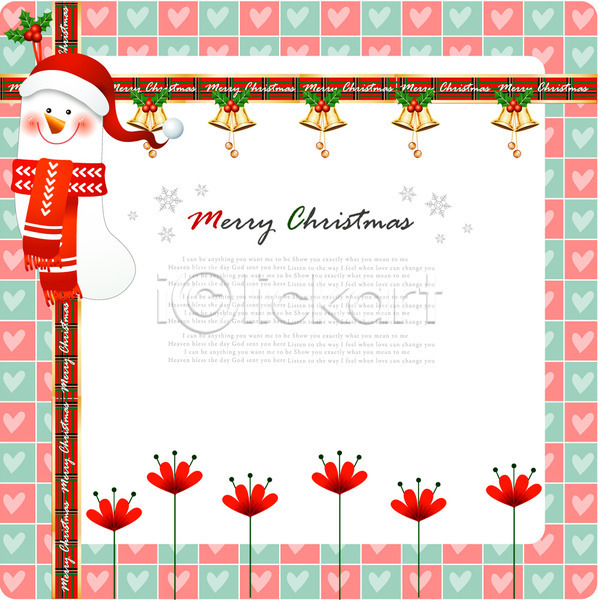 사람없음 EPS 카드템플릿 템플릿 겨울 계절 기념일 꽃 무늬 사각프레임 장식 카드(감사) 크리스마스 크리스마스용품 크리스마스장식 크리스마스카드 틀 패턴 프레임 하트