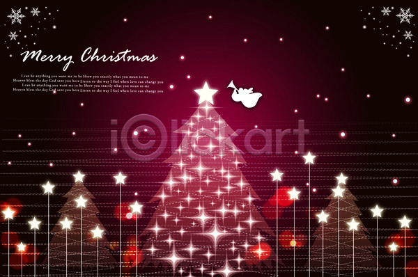사람없음 EPS 카드템플릿 템플릿 겨울 계절 기념일 눈(날씨) 눈꽃 백그라운드 별 빛 샤인 오브젝트 장식 천사 카드(감사) 크리스마스 크리스마스용품 크리스마스카드 크리스마스트리