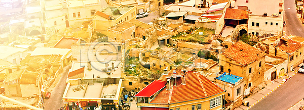 JPG 포토 해외이미지 바위 산 시골 주택 카파도키아 파노라마 풍경 해외202008 해외포토