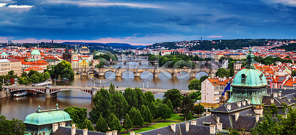 JPG 포토 해외이미지 강 건축양식 공화국 넘어짐 봄 안테나 옛날 일몰 타운 풍경 항구 해외202008 해외포토