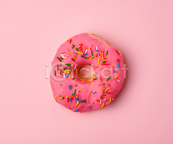 달콤 사람없음 JPG 포토 해외이미지 도넛 디저트 분홍색 분홍색배경 음식 해외202009