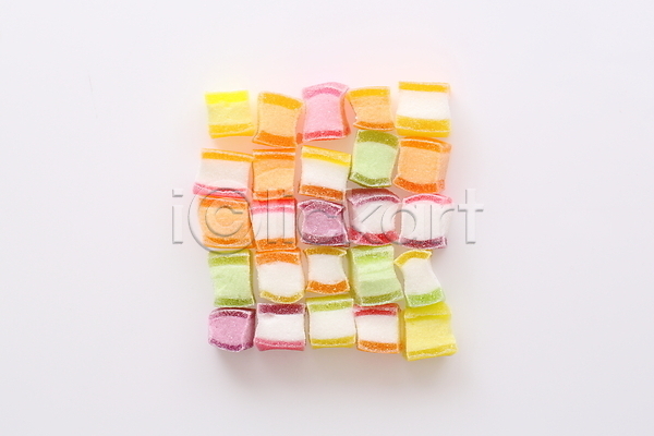 달콤 사람없음 JPG 포토 해외이미지 디저트 맛있는 여러개 젤리 큐브 해외202009 흰배경