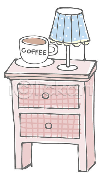 사람없음 EPS 라인아이콘 아이콘 가구 서랍장 스탠드 오브젝트 접시 조명 커피 커피잔