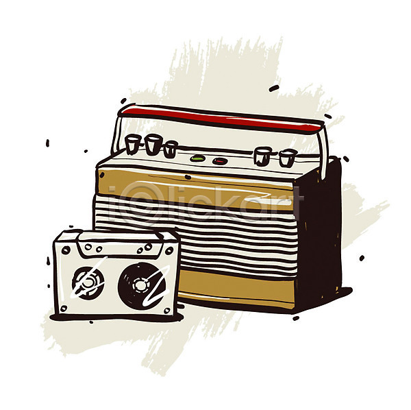 사람없음 EPS 아이콘 엔틱아이콘 라디오 오브젝트 음향기기 카세트 카세트테이프 테이프