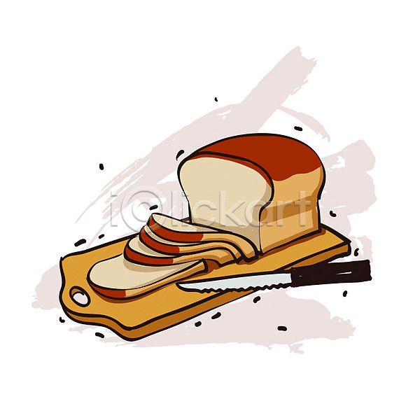 사람없음 EPS 아이콘 엔틱아이콘 도마(주방용품) 디저트 빵 빵칼 식빵 제빵 칼