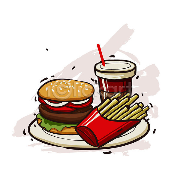 사람없음 EPS 아이콘 엔틱아이콘 감자튀김 음료 음식 콜라 탄산음료 패스트푸드 햄버거