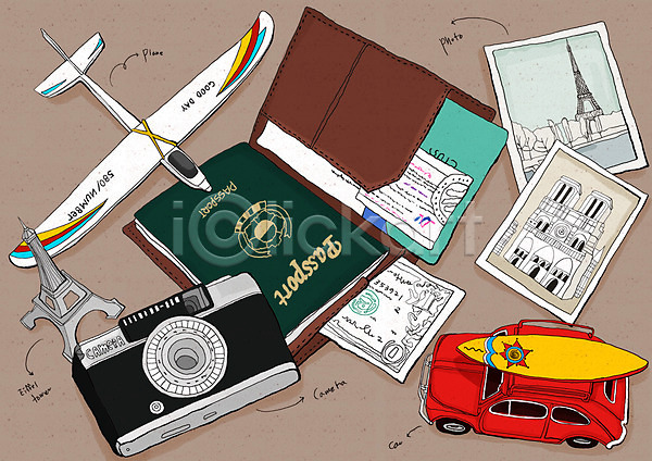 사람없음 PSD 일러스트 기념사진 돈 모형 백그라운드 비행기 에펠탑 여권 여행 여행용품 자동차 지갑 지폐 카메라 해외여행 휴가