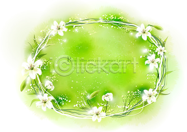 감성 사람없음 EPS 일러스트 템플릿 기독교 꽃 꽃백그라운드 내추럴 백그라운드 백합(꽃) 성경 식물 자연 자연적 종교 초록색 컬러