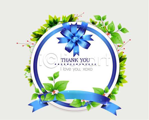 감사 사람없음 EPS 카드템플릿 템플릿 감사카드 꽃 리본 선물 식물 이벤트 잎 장식 카드(감사) 틀 프레임