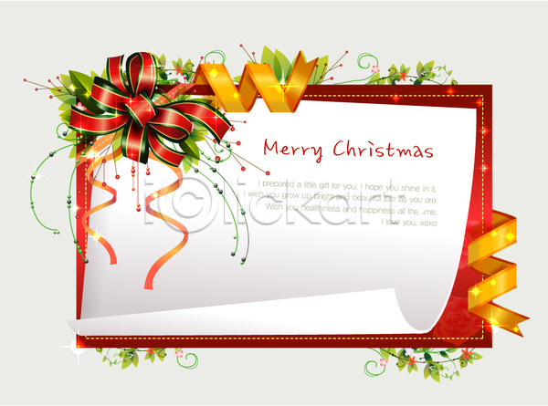 사람없음 EPS 카드템플릿 템플릿 기념일 리본 선물 식물 이벤트 잎 장식 축하카드 카드(감사) 크리스마스 크리스마스카드 틀 프레임