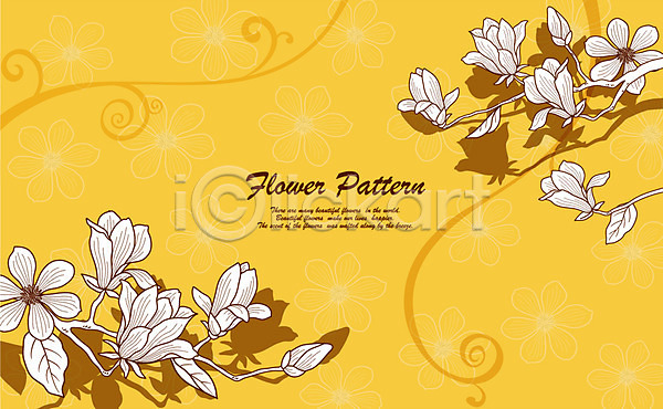사람없음 EPS 실루엣 일러스트 계절 꽃 꽃무늬 꽃백그라운드 꽃잎 노란색 목련 무늬 백그라운드 봄 봄배경 사계절 식물 자연 컬러 패턴 플라워패턴