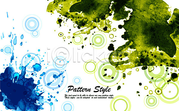 시원함 사람없음 EPS 일러스트 계절 디자인 물방울 백그라운드 번짐 붓터치 여름(계절) 원형 자연 초록색 컬러 파란색 패턴