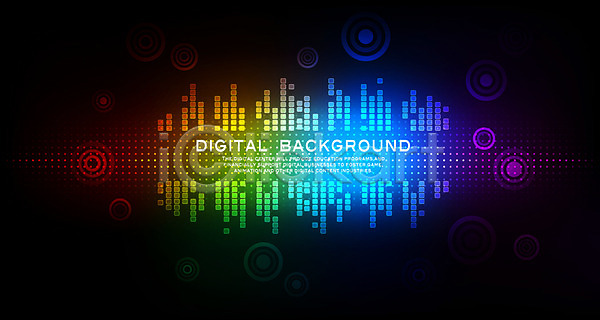 사람없음 EPS 일러스트 입체 곡선 그래픽 기하학 디지털 디지털백그라운드 무늬 백그라운드 빛 선 원형 음악 컬러풀 파장