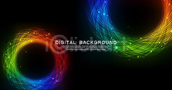 사람없음 EPS 일러스트 입체 곡선 그래픽 기하학 디지털 디지털백그라운드 무늬 백그라운드 빛 선 원형 컬러풀