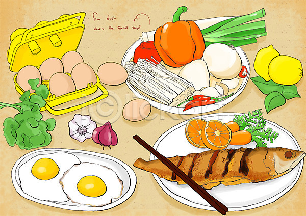 사람없음 PSD 라인일러스트 일러스트 계란 계란프라이 고추 과일 그릇 당근 레몬 레시피 마늘 버섯 브로콜리 생선구이 식재료 어류 열매 오렌지 요리 음식 접시 젓가락 채소 파 파프리카 팽이버섯 피망