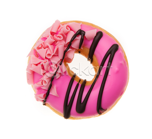 달콤 사람없음 JPG 근접촬영 포토 해외이미지 도넛 디저트 분홍색 해외202009 흰배경