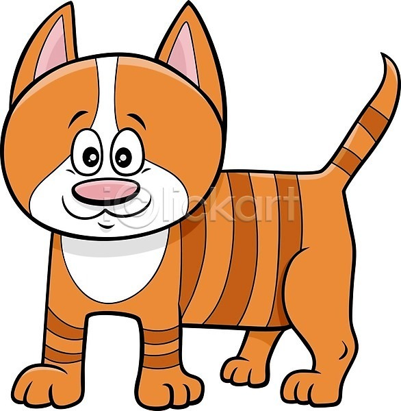 귀여움 사람없음 EPS 일러스트 해외이미지 고양이 만화 해외202009