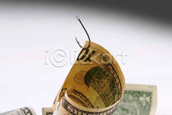 사람없음 JPG 포토 경제 금융 낚시 낚싯바늘 달러 돈 미끼 스튜디오촬영 실내 오브젝트 외화 지폐 컨셉
