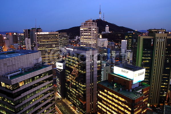 사람없음 JPG 건물 남산 남산타워 도시 도시풍경 백그라운드 빛 산 서울 야경 야외 조명 풍경(경치) 한국