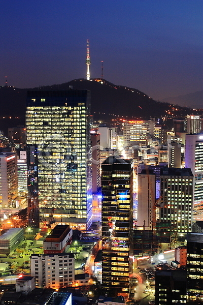 사람없음 JPG 건물 남산 남산타워 도로 도시 도시풍경 백그라운드 빛 서울 야경 야외 조명 풍경(경치) 한국