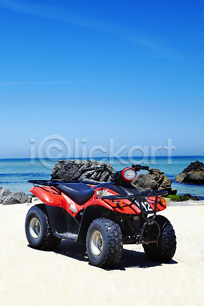 사람없음 JPG 포토 4륜바이크 돌(바위) 모래 모래사장 바다 바위(돌) 야외 여름(계절) 주간 풍경(경치) 하늘 해변