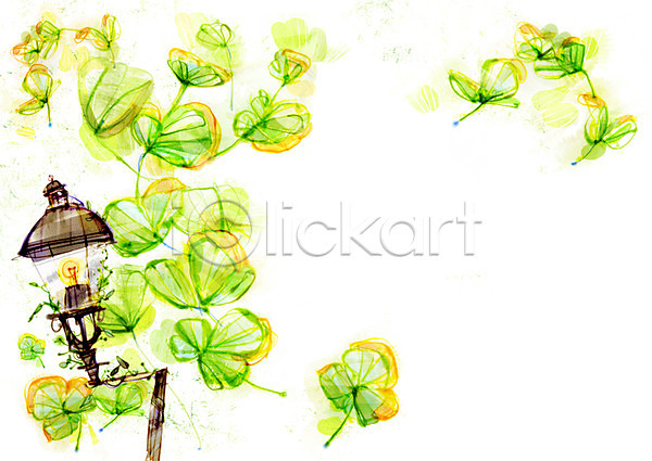 사람없음 PSD 일러스트 가로등 공백 나뭇잎 백그라운드 식물 오브젝트 잎 자연 줄기 페인터
