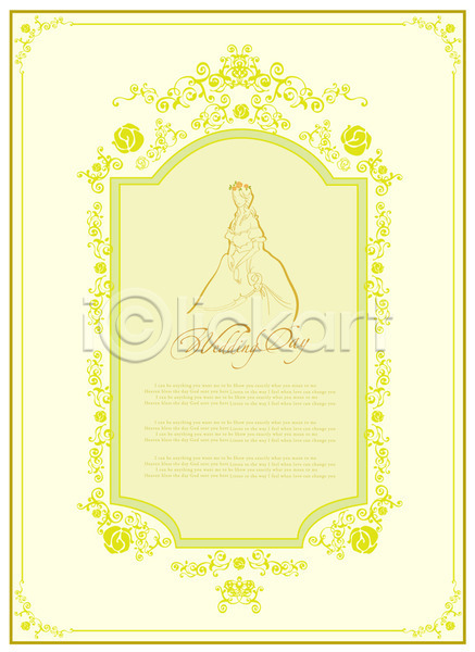 빈티지 여자 여자만 여자한명만 한명 EPS 카드템플릿 템플릿 결혼 꽃무늬 꽃백그라운드 선 신부(웨딩) 청첩장 초대 카드(감사) 틀 프레임