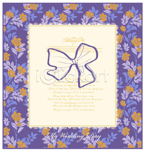 빈티지 사람없음 EPS 카드템플릿 템플릿 결혼 꽃무늬 꽃백그라운드 레이스(직물) 리본 청첩장 초대 카드(감사) 틀 프레임