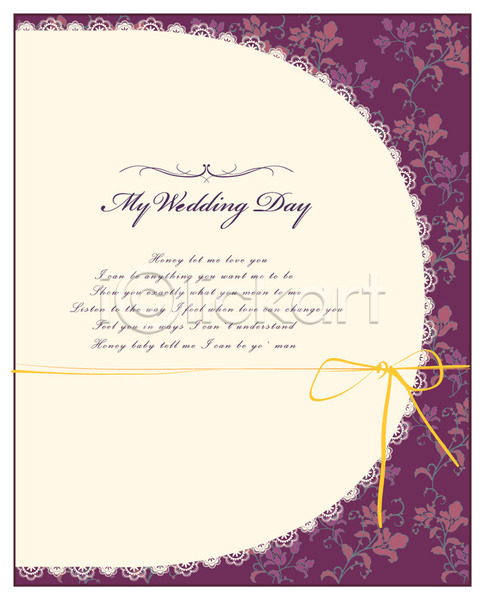 빈티지 사람없음 EPS 카드템플릿 템플릿 결혼 꽃무늬 꽃백그라운드 끈 레이스(직물) 리본 청첩장 초대 카드(감사) 틀 프레임