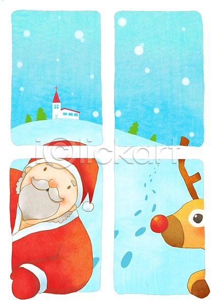 따뜻함 사람 한명 PSD 일러스트 겨울 겨울배경 교회 기념일 눈(날씨) 동물 루돌프 발자국 백그라운드 사슴 산타클로스 설원 창문 크리스마스 한마리