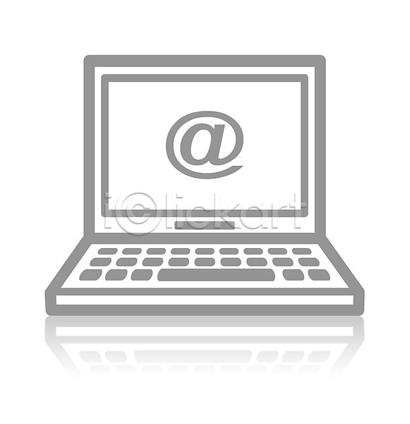 사람없음 EPS 아이콘 픽토그램아이콘 골뱅이(기호) 노트북 심플 컴퓨터 픽토그램
