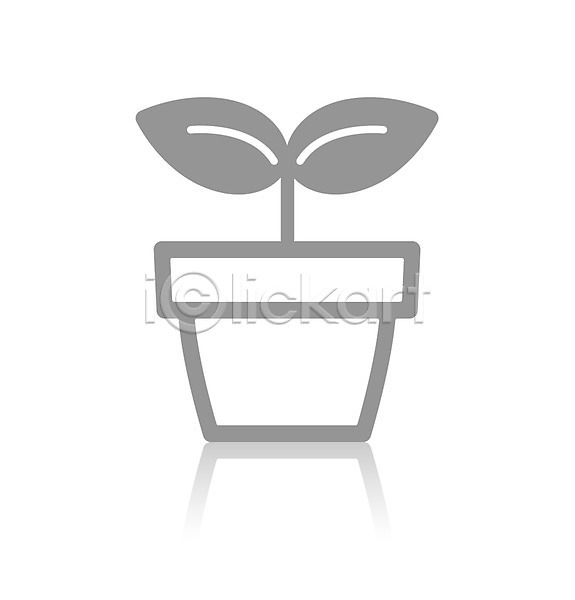 사람없음 EPS 아이콘 픽토그램아이콘 식물 심플 잎 픽토그램 화분