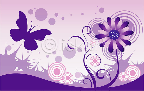 사람없음 EPS 일러스트 꽃 나비 모양 무늬 백그라운드 보라색 팝아트 퓨전