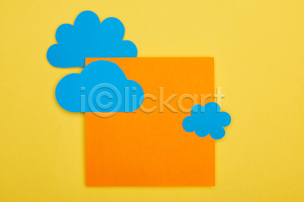 사람없음 JPG 포토 하이앵글 구름(자연) 날씨 노란배경 스튜디오촬영 실내 종이 플랫레이 환경