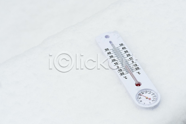 사람없음 JPG 포토 겨울 날씨 눈(날씨) 백그라운드 야외 온도계 주간 체온계 환경 흰배경 흰색