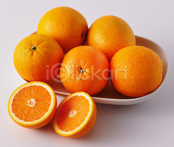 신선 사람없음 JPG 포토 과일 그릇 스튜디오촬영 실내 여러개 오렌지 접시 흰배경