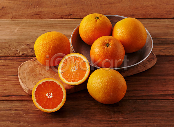 신선 사람없음 JPG 포토 갈색배경 과일 그릇 스튜디오촬영 실내 여러개 오렌지 접시