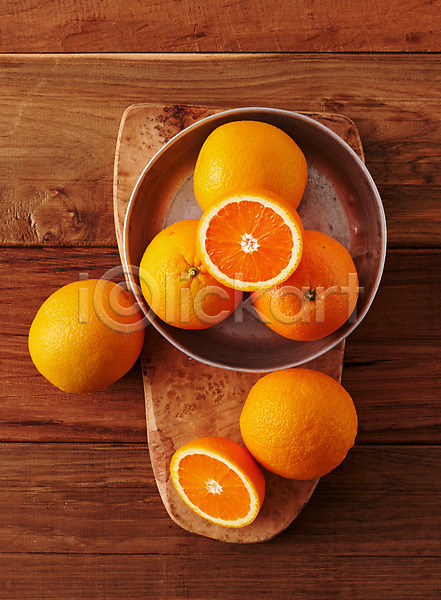신선 사람없음 JPG 포토 하이앵글 갈색배경 과일 그릇 스튜디오촬영 실내 여러개 오렌지 접시