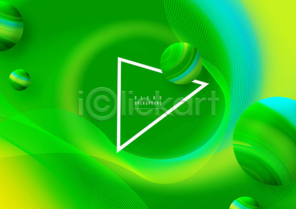 사람없음 PSD 편집이미지 구 그래픽 그래픽백그라운드 백그라운드 삼각형 선 원형 웨이브 초록색